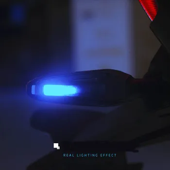 2stk Motorcykel Motorcykel LED-blinklys Indikator Gult Lys Bøjelig UNBreak Lamper