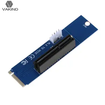 2stk NGFF M2 til PCI-E 4X Riser Card M. 2 til PCI Express-Raiser Adapter Omformer til CITY Minedrift Støtte 2260/2280 M. 2 SSD Slot