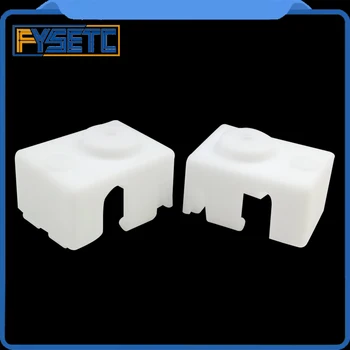 2stk Opdatering af PT100 Blok Silikone Hvid Sok sæt Til DIY E3d V6 Hotend Prusa Ultimaker 3D-Printer Opvarmet Blok Hurtig levering