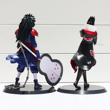 2stk/set Anime Naruto Uchiha Madara Uchiha Sasuke PVC-Action Figurer Model Legetøj 17cm Gratis Fragt