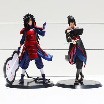 2stk/set Anime Naruto Uchiha Madara Uchiha Sasuke PVC-Action Figurer Model Legetøj 17cm Gratis Fragt