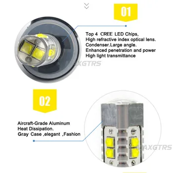 2x H27 881 880 LED 30W-50W CREE Chip Bil Kørelys Kørsel Tåge-og KØRELYS Lys Projektor Lens Bulb lamp Hvid/Rød/Gul