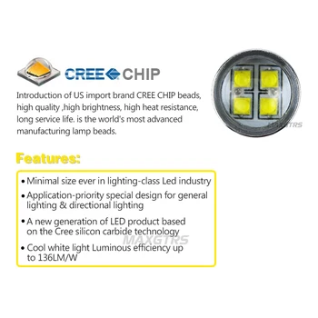 2x High Power 80W CREE Chip T20 7443 W21/5W Auto LED Pærer Bil Omvendt Lys Signal Backup KØRELYS Hvid/Rød/gul