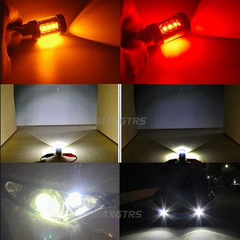 2x Hvid/Rød/gul 30 WATT High Power CREE Chip 7443 W21/5w T20 LED Pærer Til Forreste eller Bageste blinklys bremselys