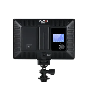 2x Viltrox L116T Video Studio LED Kamera Lys LCD-Display Bi-Color Dæmpbar + 2x Folde Håndholdte Stativ og Stå, for DSLR-Foto