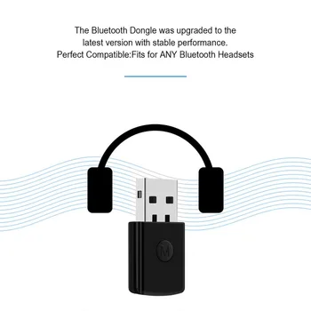 3,5 mm Bluetooth 4.0 + EDR, USB Bluetooth Dongle Nyeste Version USB-Adapter til PS4 Stabile Præstationer for Bluetooth Headsets