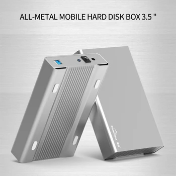 3,5 tommer all-metal hdd tilfældet mobile harddisk boks 5 gbps USB 3.0 desktop-harddisk SATA hdd kabinet i aluminium shell blueendless