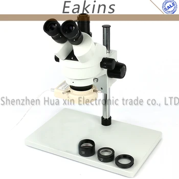 3,5 X-90X Kontinuerlig Zoom Trinokulartubus Stereo-Mikroskop +Stor størrelse metal stå+0.5 X, 2X Ekstra Objektiv+56 LED-Lys Ring