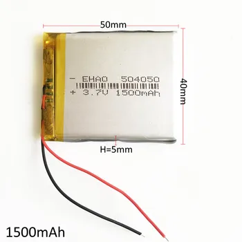 3,7 V 1500mAh 504050 Lithium-Polymer-LiPo Genopladeligt Batteri Li-ion celler For Mp3-DVD-PAD mobile tablet pc power bank Kamera