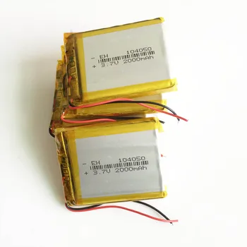 3,7 V 2000mAh 104050 Lithium Polymer Li-Po Genopladeligt Batteri Til Mobiltelefon e-Bog MIDTEN af PSP-power bank tablet pc-PAD Kamera