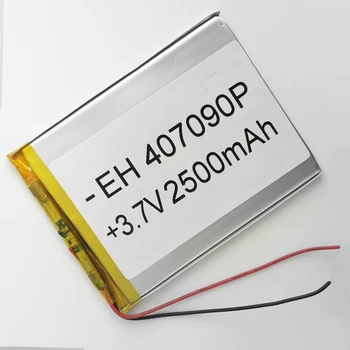 3,7 V 2500mAh li-Polymer Lithium-LiPo Genopladeligt Batteri Til GPS-PSP DVD-PAD e-bogs tablet pc power bank mobiltelefon 407090