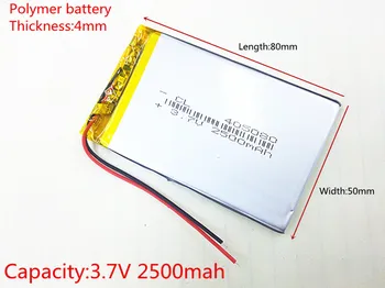 3,7 V 2500mAh Lithium-Polymer-LiPo Genopladeligt Batteri celler strøm Til GPS-PAD PSP Vedio Spil E-Bog Tablet PC Power Bank 405080