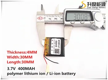 3,7 V 400mAh 403030 Lithium Polymer Li-Po-li-ion Genopladeligt Batteri celler Til Mp3-MP4 MP5 GPS PSP mobile bluetooth
