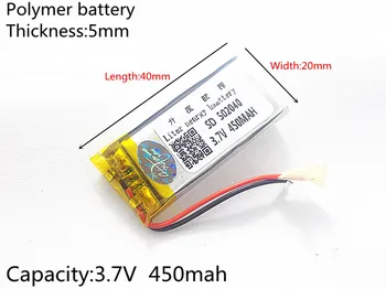 3,7 V 450mAh 502040 Lithium-Polymer-LiPo Genopladeligt Batteri ion celler For Mp3-Mp4 Mp5 DIY-PAD DVD-E-bog-bluetooth headset