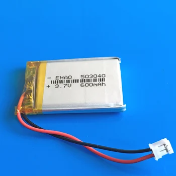 3,7 V 600mAh 503040 Genopladeligt batteri JSO PH 2,0 mm lipo polymer lithium CELLER til MP3 bluetooth GPS DVD-Optager e-bog kamera