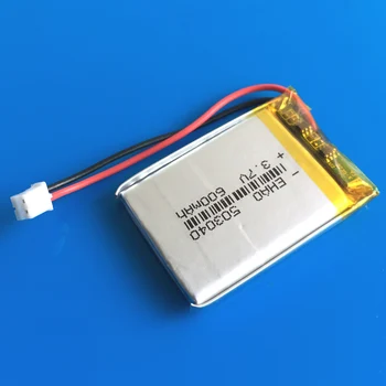 3,7 V 600mAh 503040 Genopladeligt batteri JSO PH 2,0 mm lipo polymer lithium CELLER til MP3 bluetooth GPS DVD-Optager e-bog kamera