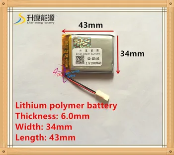 3,7 V Fabrikken Direkte på MP3-MP4 navigation sikkerhed instrument-specifikke polymer batteri 603443 063443 1000MAH