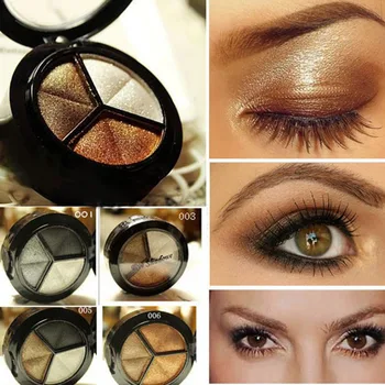 3 Farver, Erhverv, Natur, Mat Makeup Nøgen Eyeshadow Kosmetiske Nude Glitter Øjenskygge Palettle Med Spejl Eye Pencil