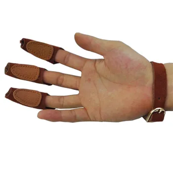 3 fingre Finger Vagt Bueskydning Beskytte Handske Udendørs Skydning Handske til Recurve Compound Bue Jagt Gratis Fragt