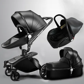 3 i 1-høj kvalitet i EU-baby bil Aulon fortæller baby klapvogn læder to-vejs støddæmpere mærke baby 2 i 1
