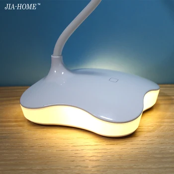 3 Niveau Dæmpbar Kløver-LED Sensor Desk Lys Øje-Beskyttelse Lampe Fleksibel Nat Lighting bordlampe Med et USB-Kabel for at Studere