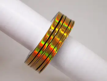 3 ruller af guld rainbow nail art striping tape/1 mm, 2 mm og 3 mm bred/ Holo nail striping tape/ Nail foil/ Nail art