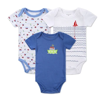 3 STK/MASSE Baby Boy Tøj Nyfødte Baby Body Korte Ærmer Bomuld Baby Bære Toddler Undertøj Spædbarn Tøj Baby Tøj