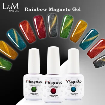3 Stk Masse Cat Eyes Gel Professionel UV-Neglelak Kunst Manicure UV-Farve Negle Soak Off Rainbow Magneto Farverige Polermidler