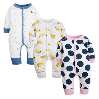3 STK Nye Mærke Baby Rompers Lange Ærmer Bomuld Nyfødte Baby Tøj Mode Tegnefilm Trykt Baby Pyjamas Spædbarn Baby Tøj