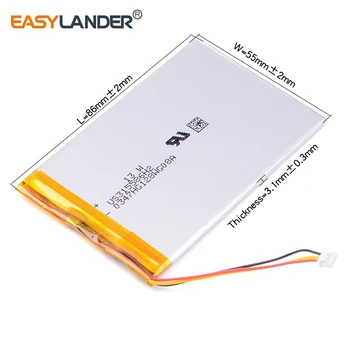 3-wire 315586 3,7 V 2050mAh Li-Polymer Genopladeligt Batteri Til S11ND018A E-bog (ONYX BBA10) 355585 power bank psp DVR 305585