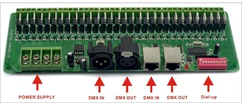 30 kanal Let DMX 512 LED RGB Controller til led strip/led modoule /led-lampe, dmx-dekoder 5v/12/24v 360w