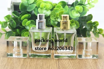30 ML kvadratisk form gennemsigtig klart glas flaske parfume forstøver flaske der bruges til parfume emballage eller sprøjte parfume