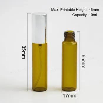 300 x Mini 10 ml Glas Sprøjte Flaske 1/3 oz Genopfyldning Parfume Forstøver 10cc Duft parfum Hætteglas