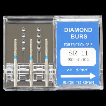30stk(10Boxes) Dental Diamant Burs SR-11 / SR-12 / SR-13 Polering Bore FG1.6mm Høj Hastighed Håndstykket Polering Tandlæge Grater