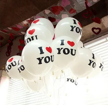 30stk Hjerte jeg Elsker Dig U Nyhed balloner Party Bryllup Valentine ' s Day, Fødselsdag Part Indretning Latex Balloner