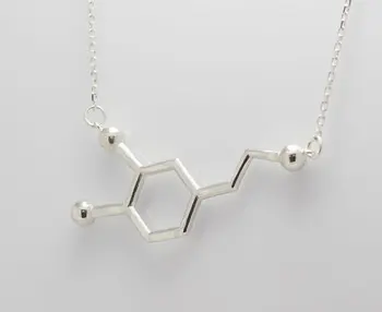 30STK - Hormonet Serotonin Molekyler 5-ht Halskæde Dopamin Mønster Halskæde Kemisk Formel Smykker Tilbehør