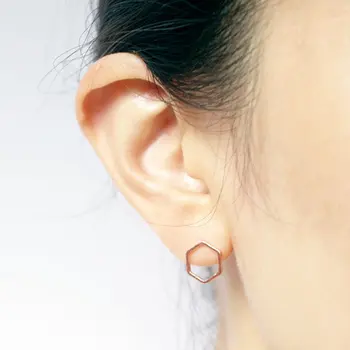 30stk/masse 2016 Nye Mode smykker sekskant øreringe fødselsdag gave til piger ED043