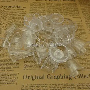 30stk/masse Mode Klart Miniature Is Kopper efterligning PVC Plast glas blandes stil Kunstige Parfait Kopper Deco-Dele
