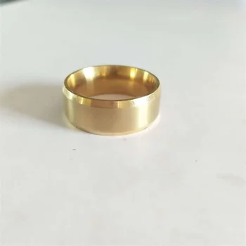316l Rustfrit Stål Mænd Ring 8mm Sort & Sølv & Guld-farve Ringe til Kvinder, Mænd Smykker i Stor Størrelse Klassiske Finger Ringe