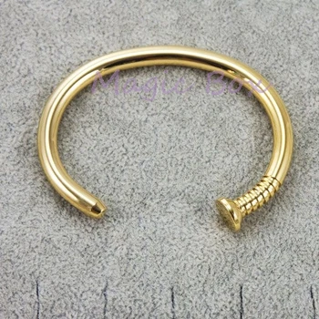 316L rustfrit stål søm armbånd mænd sølv, guld, rose guld armbånd armbånd armbånd af høj polske populære design