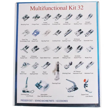 32/42 pc ' er, Multi-funktionelle Indenlandske symaskine trykfoden Feet Kit Sæt symaskiner Fod Værktøjer Tilbehør Syning Værktøj