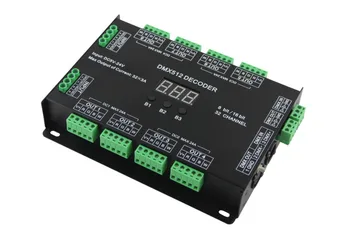 32 Kanals 96A RGBW LED DMX 512 Dekoder Controller DMX Lysdæmper DM5-24V RGBW RGB LED lys 8 Bit/16-Bit