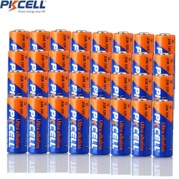 32Pcs pkcell 23A 12 v alkaline-Batteri 23AE MS21 A23 V23GA VR22 MN21 12V Ikke Genopladelige Batterierne til Dørklokken, Vækkeur,