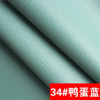 34# blå vand af Høj Kvalitet PU Læder stof som leechee for DIY syning sofa bordet, sko, tasker bed-materiale (artikel 138*100cm)