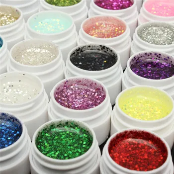 36 Farver Pailletter Glitter LED-UV-Nail Gel Langvarig UV Gel Lak DIY Nail Art Farverige Nail Gel UV Gel UV-LED-Lampe til Hærdning