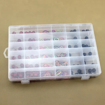 36 grid gennemsigtig plastik kasse smykker perler organizer boks sy-kit max efterbehandling af boksen