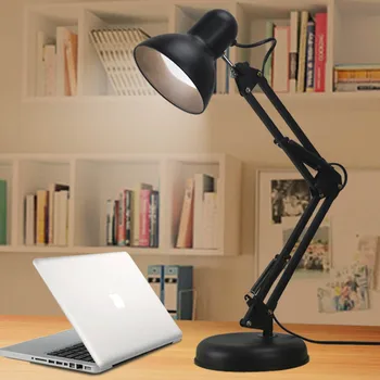 360 graders led bordlampe fleksibel tilpasning udtrækkelig E27 tabel læselampe til indendørs belysning lampara escritorio
