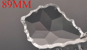 36pcs/Gennemsigtig masse 89mm(+ringe)crystal maple leaf prismer pendandt lysekrone dele, krystal lampe dele hængende belysning dele