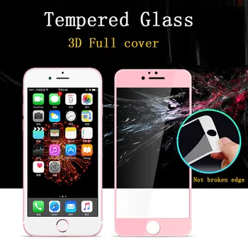 3D Buede Mat Hærdet Glas på iPhone 6 6s Premium Real 9H Carbon Fiber Film Fuld Skærm beskyttende glas til iPhone 7