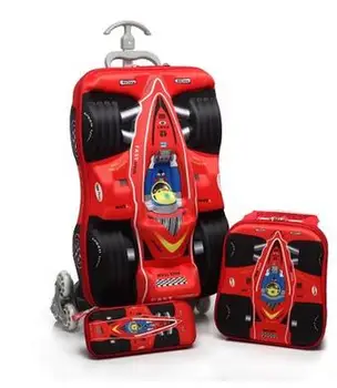 3D Børn Rullende Skole Tasker girl 's Boy' s vogn sag Børn Rejse kuffert Skole Mochila Kid ' s Trolley Tasker med hjul